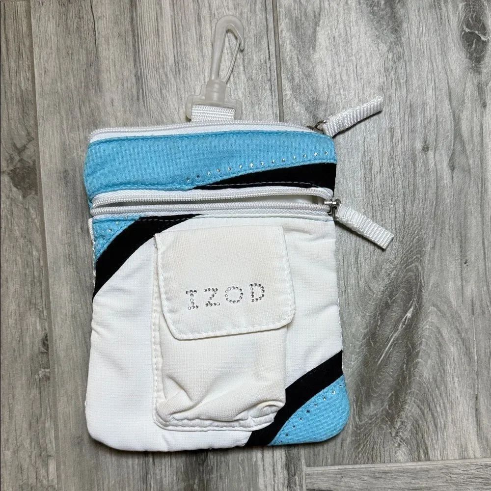 Izod Blue and White Belt Bag